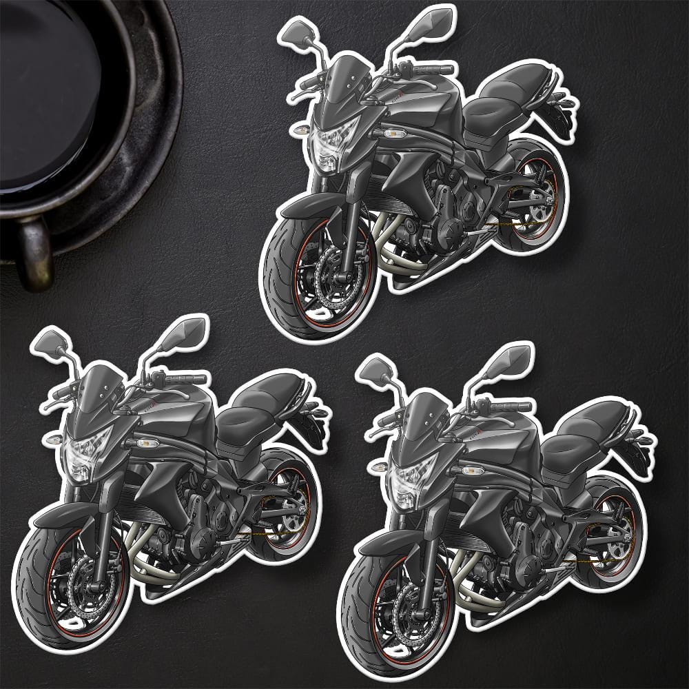 Kawasaki ER-6n 2014 - 2016 Inspired Motorcycle Stickers - Set of 3 Motorcycle Decals for Riders