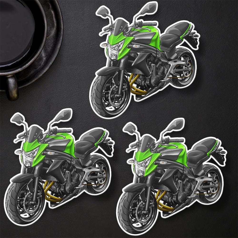 Kawasaki ER-6n 2012 - 2013 Inspired Motorcycle Stickers - Set of 3 Motorcycle Decals for Riders