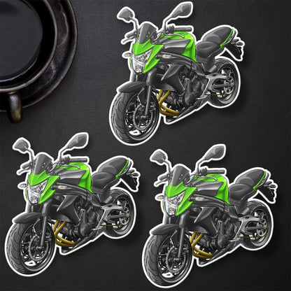 Kawasaki ER-6n 2012 - 2013 Inspired Motorcycle Stickers - Set of 3 Motorcycle Decals for Riders