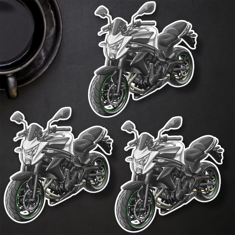 Kawasaki ER-6n 2014 - 2016 Inspired Motorcycle Stickers - Set of 3 Motorcycle Decals for Riders