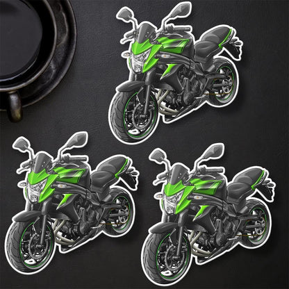 Kawasaki ER-6n 2014 - 2016 Inspired Motorcycle Stickers - Set of 3 Motorcycle Decals for Riders