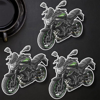 Kawasaki ER-6n 2014 - 2016 Inspired Motorcycle Stickers - Set of 3 Motorcycle Decals for Riders