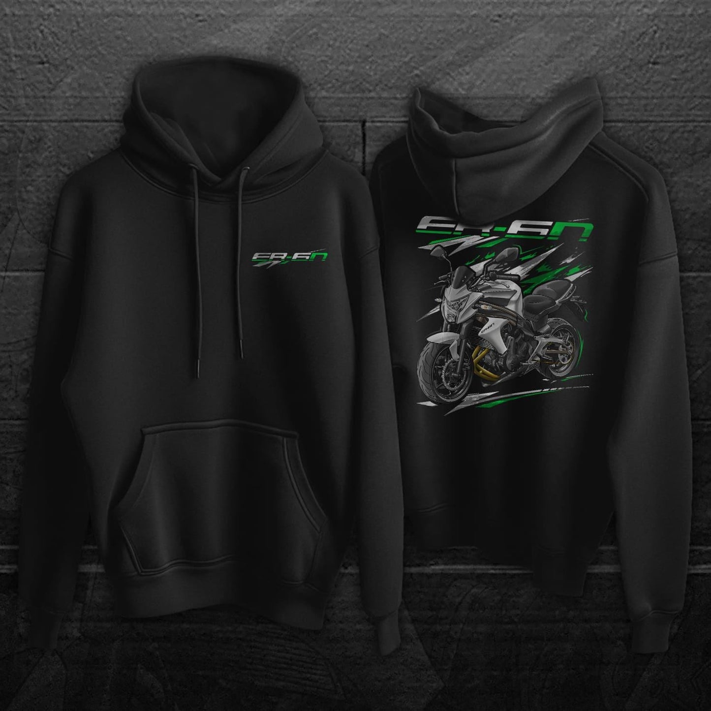 Kawasaki ER-6n 2012 - 2013 Inspired Hoodie - Motorcycle Sweatshirt for Riders