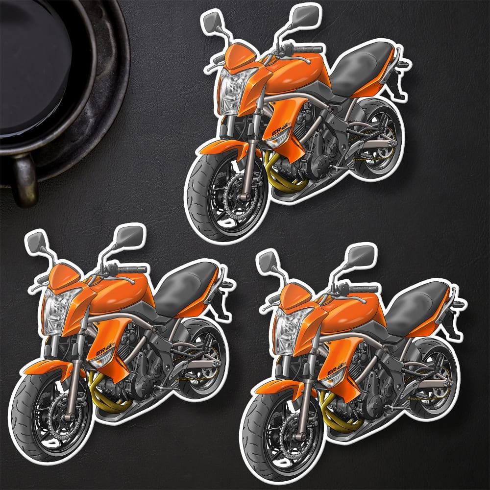 Kawasaki ER-6n 2009 - 2011 Inspired Motorcycle Stickers - Set of 3 Motorcycle Decals for Riders