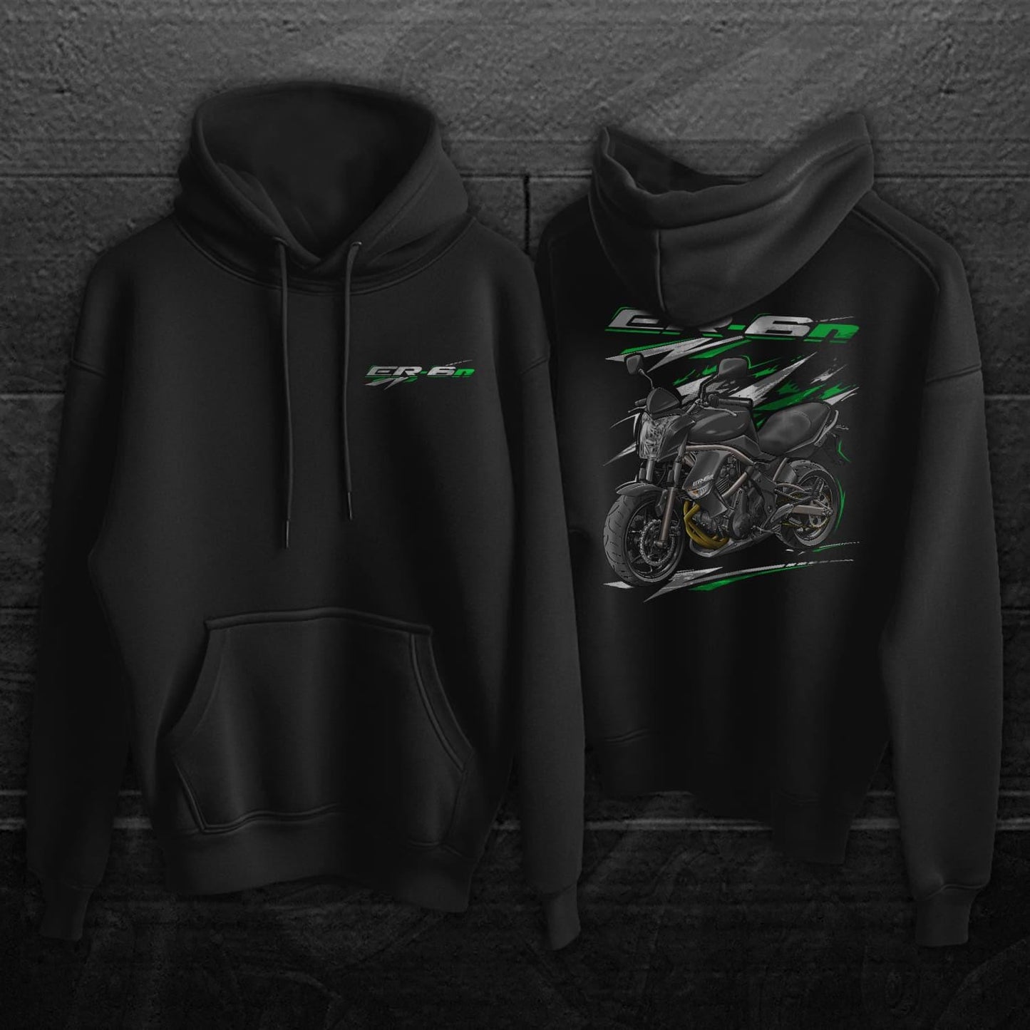 Kawasaki ER-6n 2009 - 2011 Inspired Hoodie - Motorcycle Sweatshirt for Riders