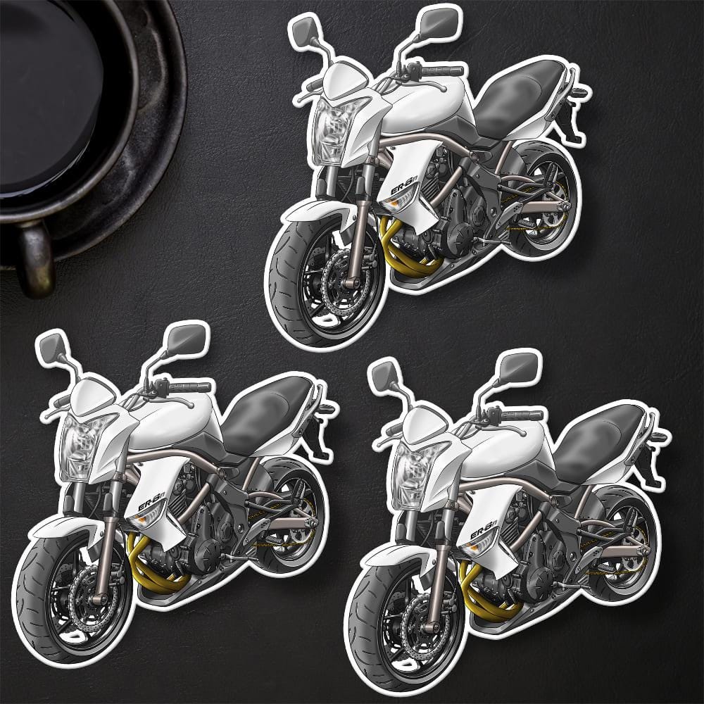 Kawasaki ER-6n 2009 - 2011 Inspired Motorcycle Stickers - Set of 3 Motorcycle Decals for Riders