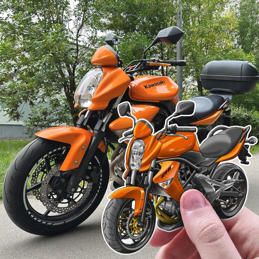 Kawasaki ER-6n 2006 - 2008 Inspired Motorcycle Stickers - Set of 3 Motorcycle Decals for Riders
