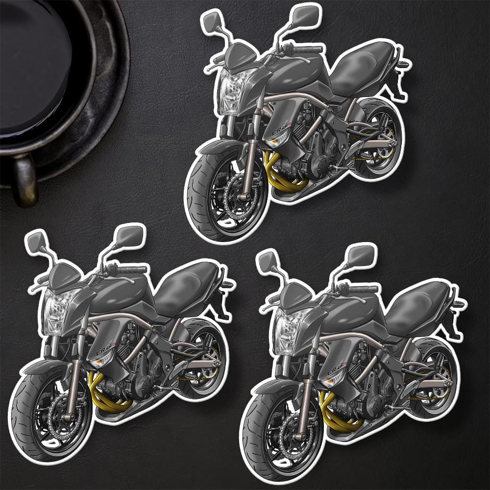 Kawasaki ER-6n 2009 - 2011 Inspired Motorcycle Stickers - Set of 3 Motorcycle Decals for Riders