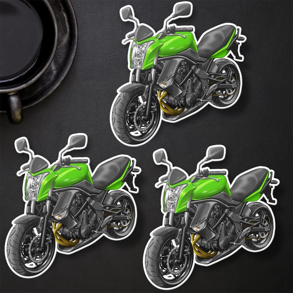 Kawasaki ER-6n 2009 - 2011 Inspired Motorcycle Stickers - Set of 3 Motorcycle Decals for Riders