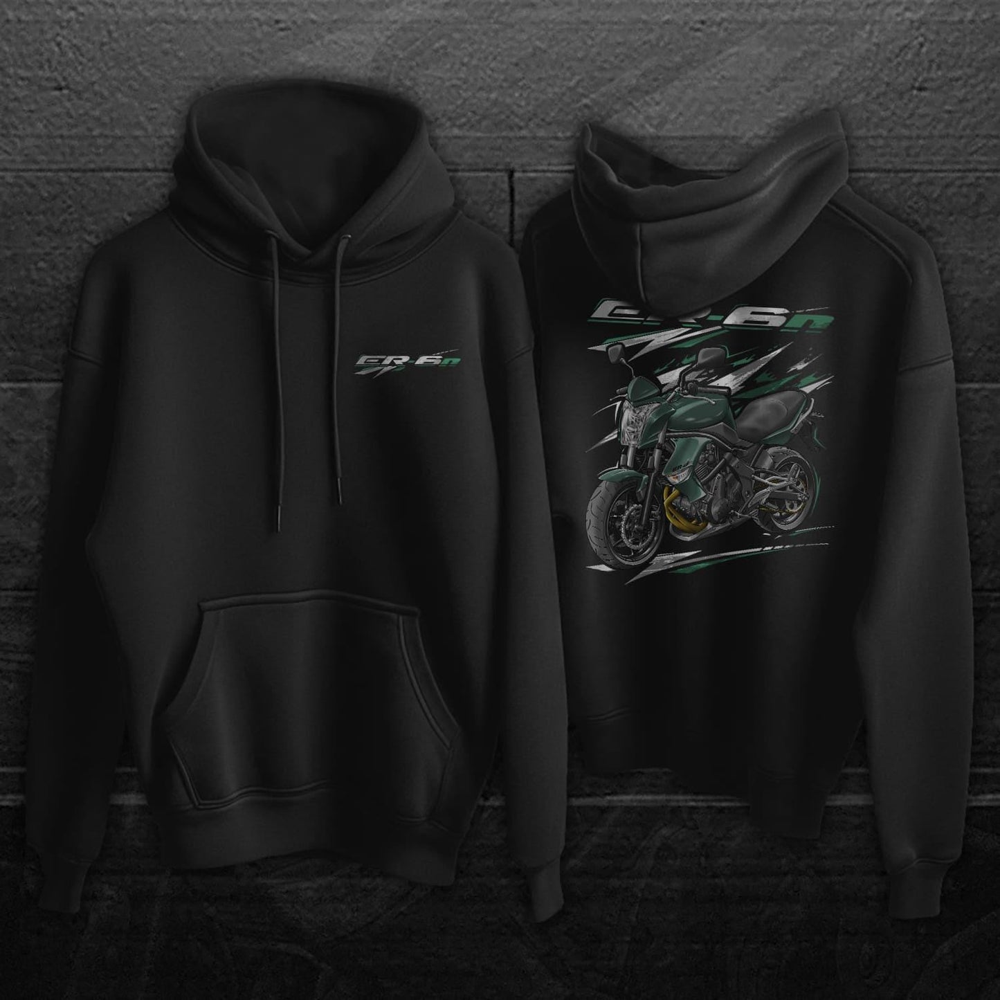 Kawasaki ER-6n 2009 - 2011 Inspired Hoodie - Motorcycle Sweatshirt for Riders