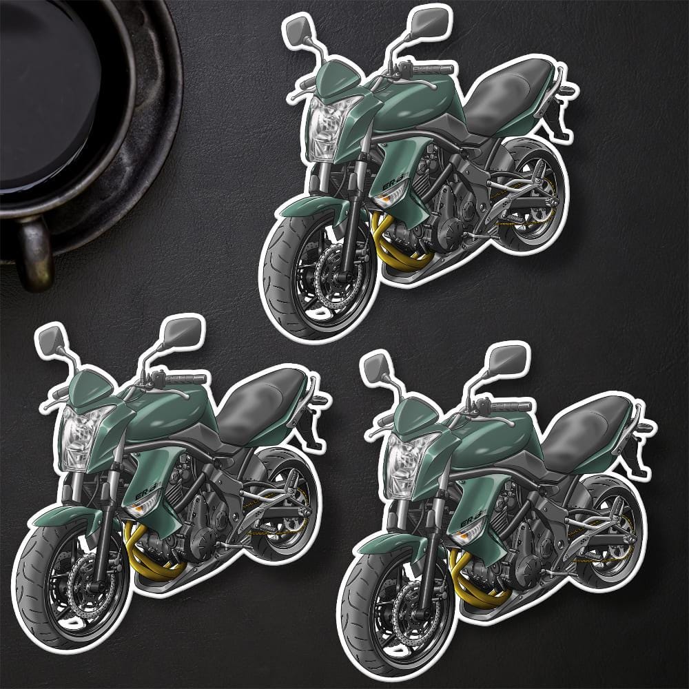 Kawasaki ER-6n 2009 - 2011 Inspired Motorcycle Stickers - Set of 3 Motorcycle Decals for Riders