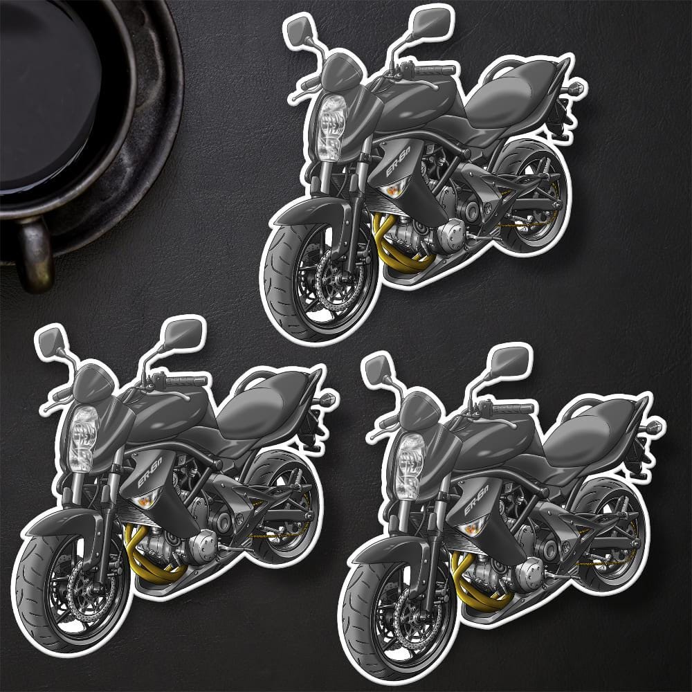 Kawasaki ER-6n 2006 - 2008 Inspired Motorcycle Stickers - Set of 3 Motorcycle Decals for Riders