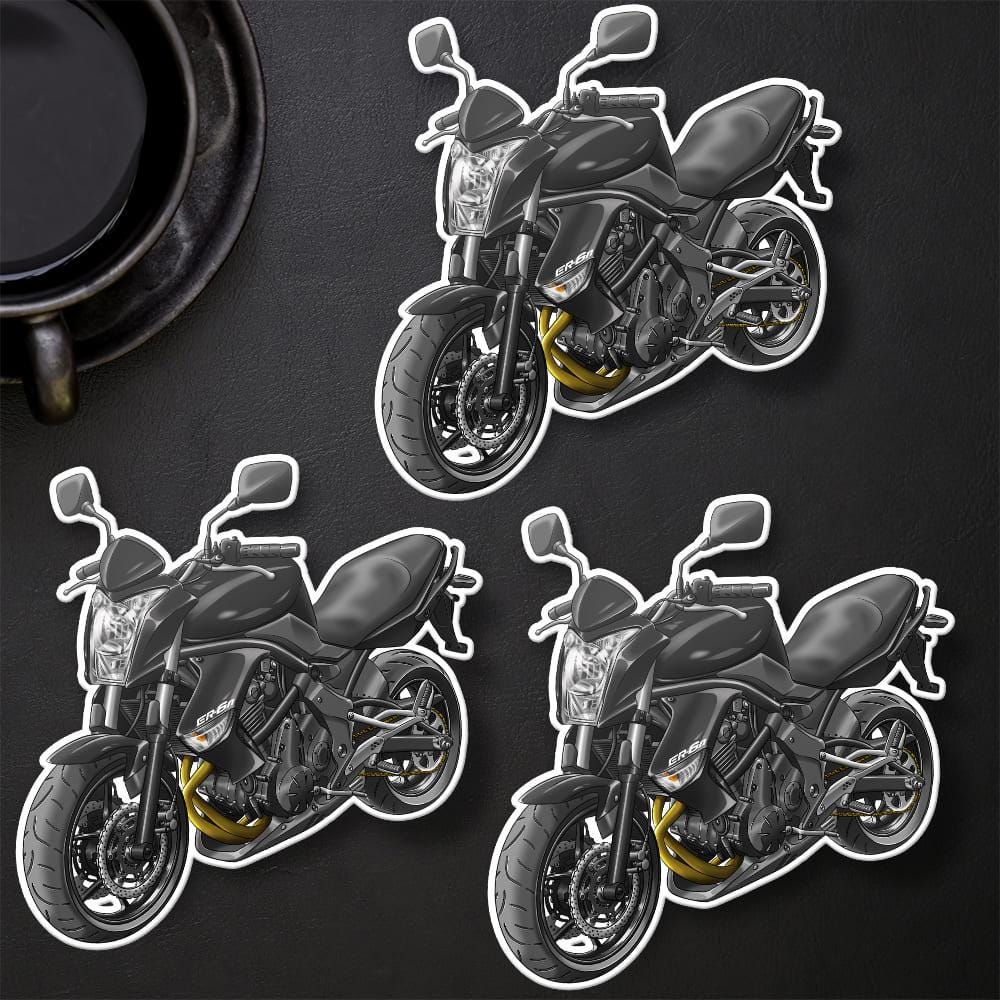Kawasaki ER-6n 2009 - 2011 Inspired Motorcycle Stickers - Set of 3 Motorcycle Decals for Riders