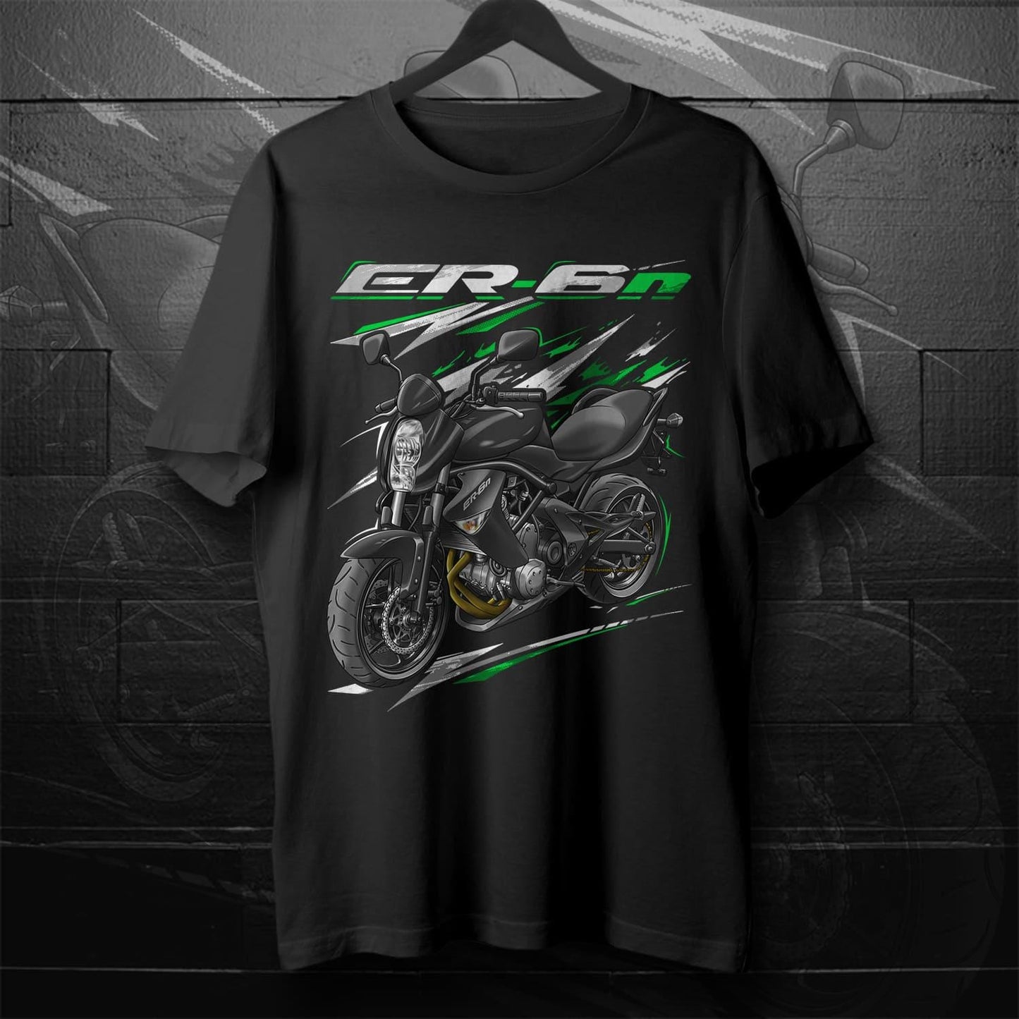 Kawasaki ER-6n 2006 - 2008 Inspired T-Shirt - Motorcycle Tee Shirt for Riders