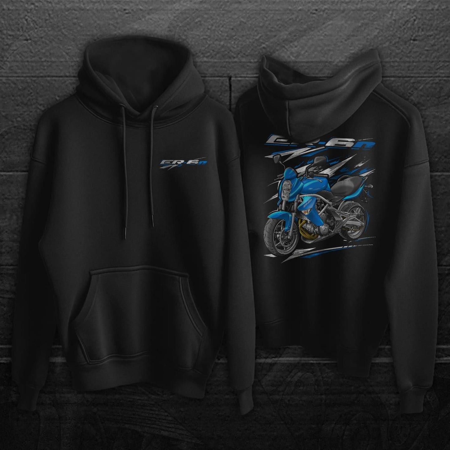 Kawasaki ER-6n 2006 - 2008 Inspired Hoodie - Motorcycle Sweatshirt for Riders