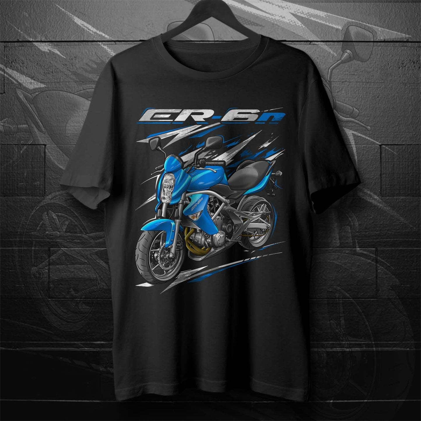 Kawasaki ER-6n 2006 - 2008 Inspired T-Shirt - Motorcycle Tee Shirt for Riders