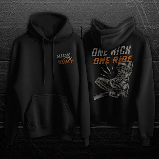 One Kick One Ride Biker Motorcycle Hoodie - Biker Sweatshirt for Riders