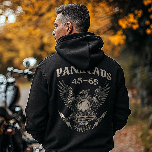 Panheads 48-65 Biker Motorcycle Hoodie - Biker Sweatshirt for Harley & Chopper Riders