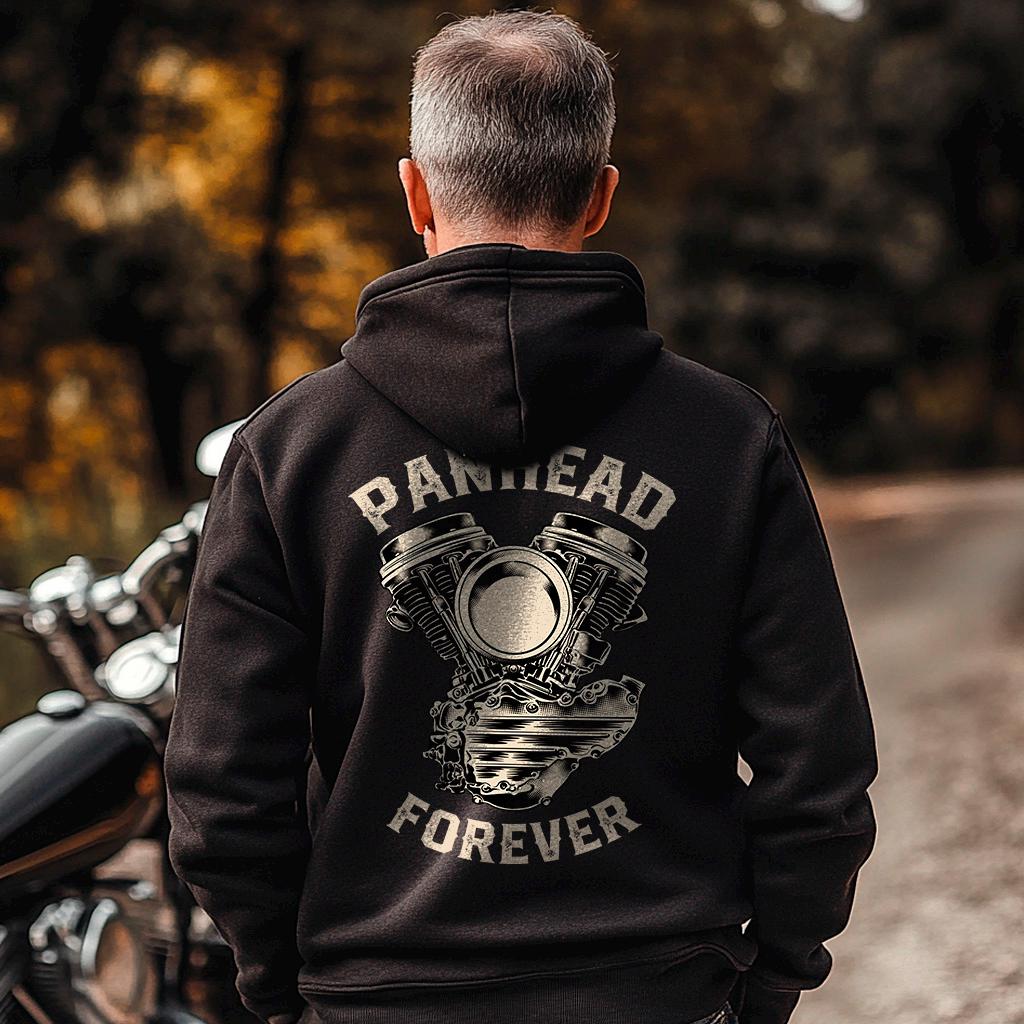 Panhead Forever Motorcycle Hoodie - Biker Sweatshirt for Harley & Chopper Riders