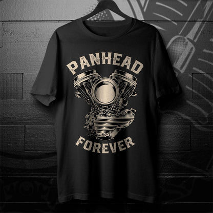 Panhead Forever Motorcycle T-Shirt - Biker Tee Shirt for Harley & Chopper Riders