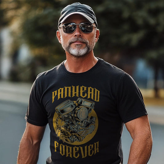 Panhead Forever Scorpion Motorcycle T-Shirt - Biker Tee Shirt for Harley & Chopper Riders