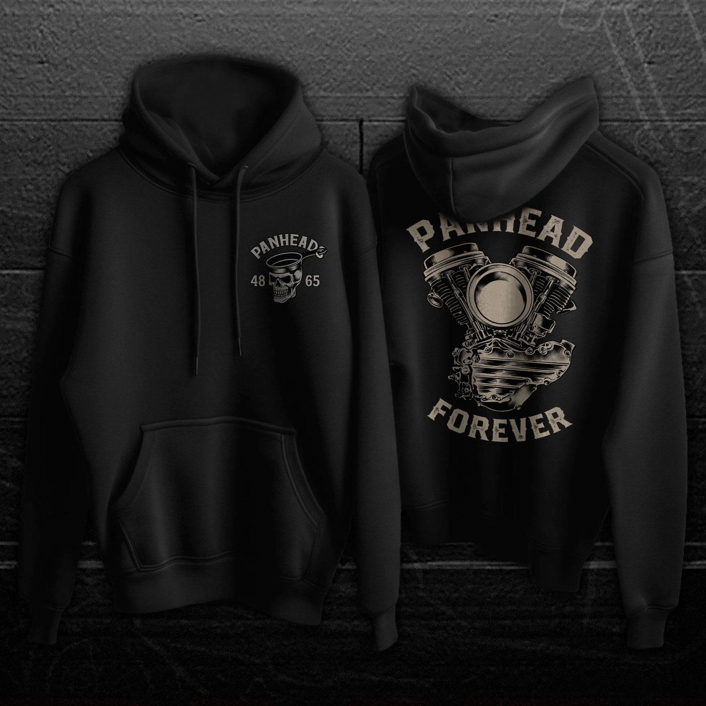 Panhead Forever Motorcycle Hoodie - Biker Sweatshirt for Harley & Chopper Riders