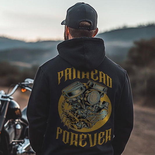 Panhead Forever Scorpion Motorcycle Hoodie - Biker Sweatshirt for Harley & Chopper Riders