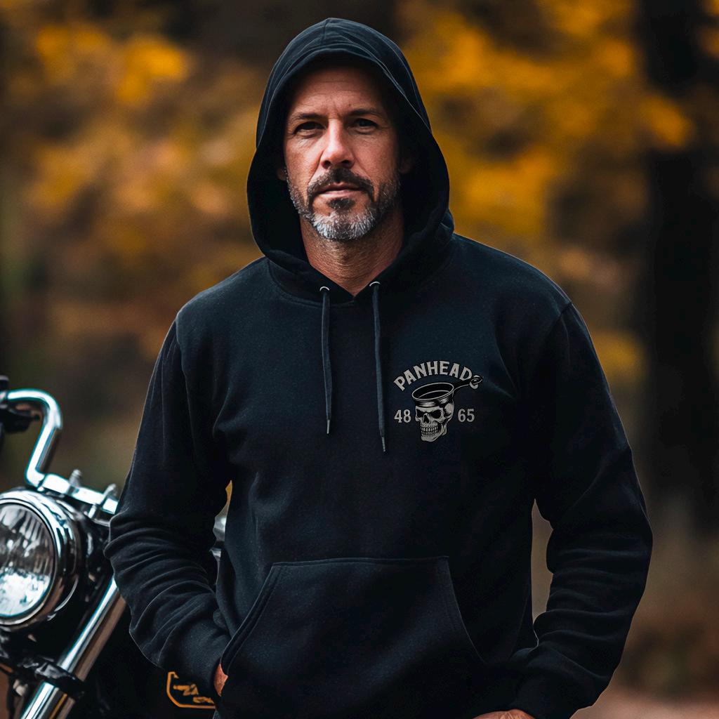Born To Ride Panhead Motorcycle Hoodie - Biker Sweatshirt for Harley & Chopper Riders