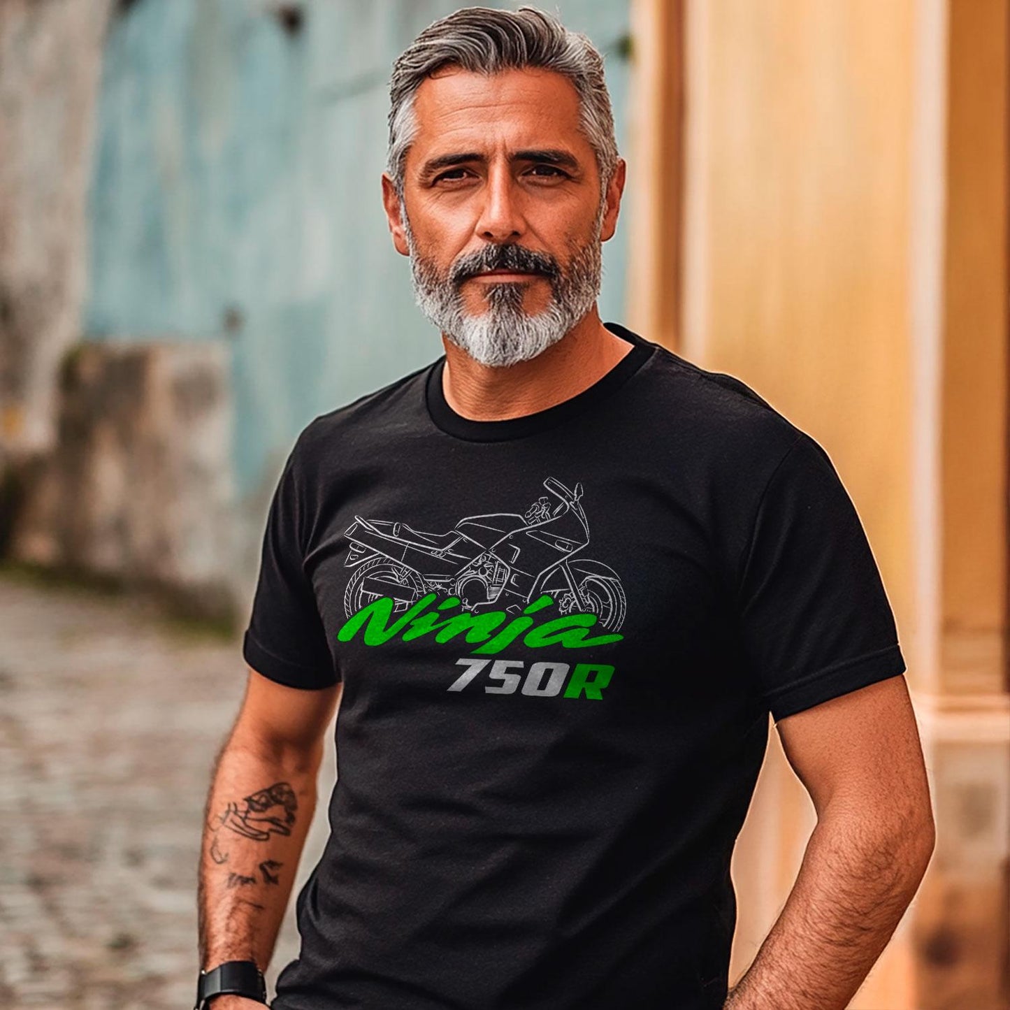 Kawasaki Ninja 750R Inspired T-Shirt - Motorcycle Tee Shirt for Riders