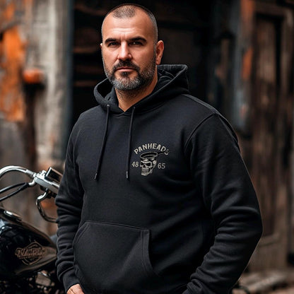 Be a Man Ride a Panhead Motorcycle Hoodie - Biker Sweatshirt for Harley & Chopper Riders