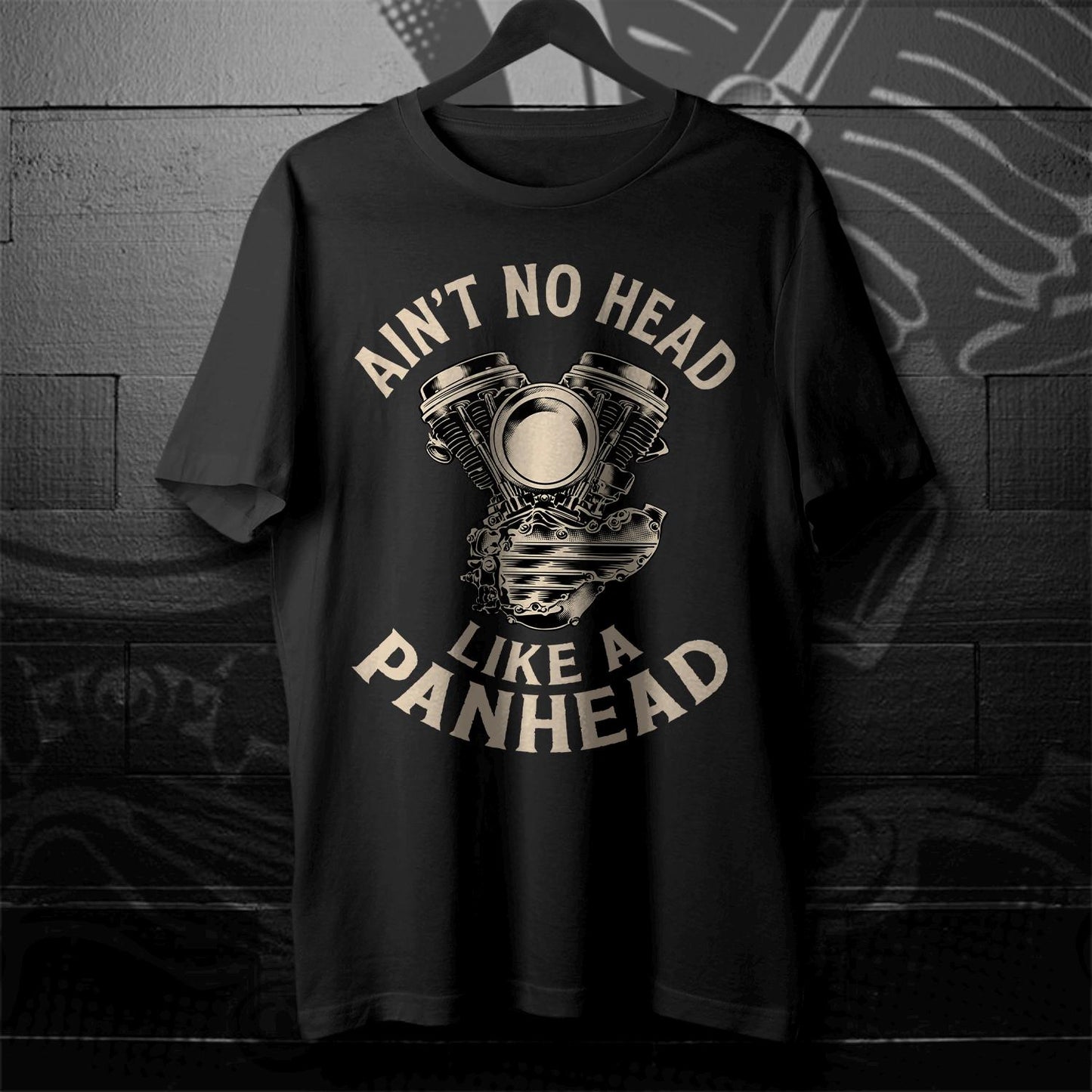 Ain't No Head Like a Panhead Motorcycle T-Shirt  - Motorcycle Tee Shirt for Harley & Chopper Riders