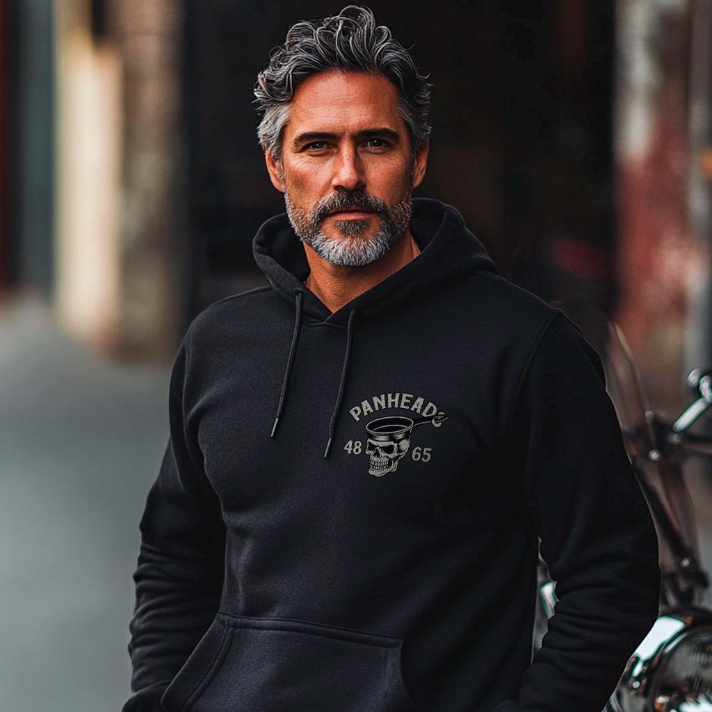 Ain't No Head Like a Panhead Motorcycle Hoodie - Biker Sweatshirt for Harley & Chopper Riders