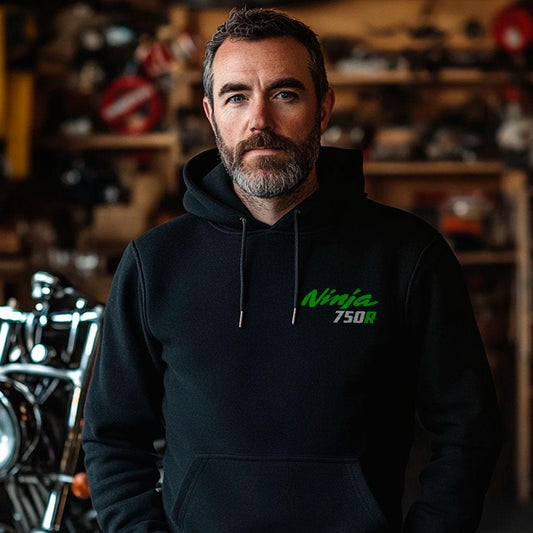 Kawasaki Ninja 750R Inspired Hoodie - Motorcycle Sweatshirt for Riders