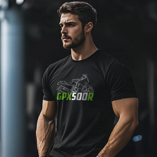 Kawasaki GPX500R & ZX500B Inspired T-Shirt - Motorcycle Tee Shirt for Riders