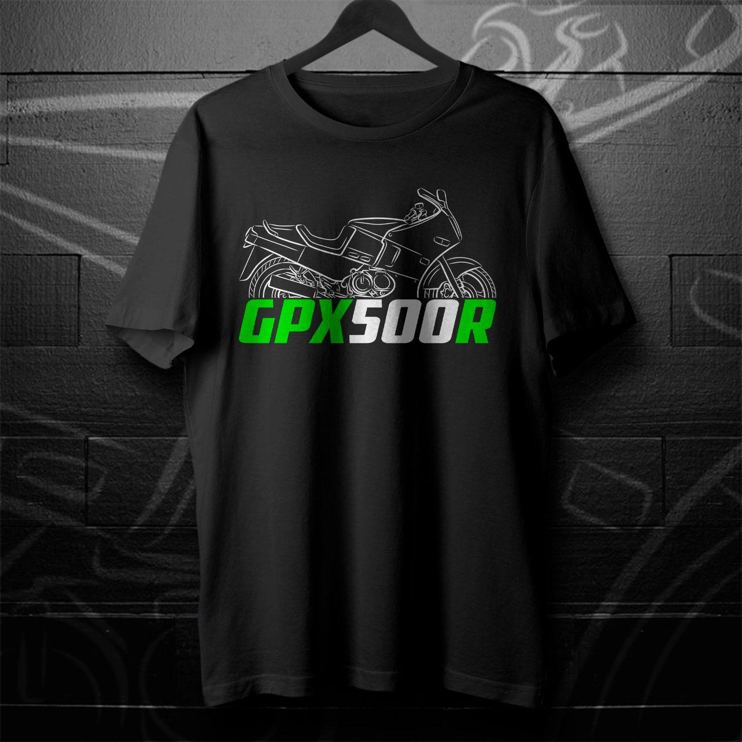 Kawasaki GPX500R & ZX500B Inspired T-Shirt - Motorcycle Tee Shirt for Riders