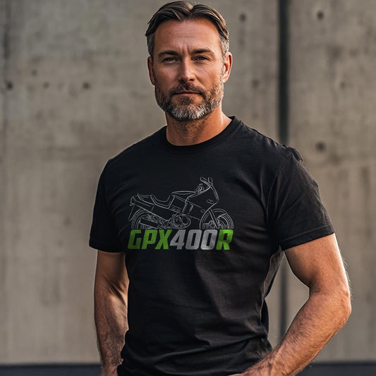 Kawasaki GPX400R Inspired T-Shirt - Motorcycle Tee Shirt for Riders