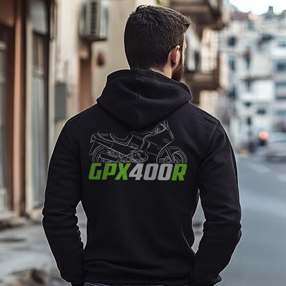 Kawasaki GPX400R Inspired Hoodie - Motorcycle Sweatshirt for Riders