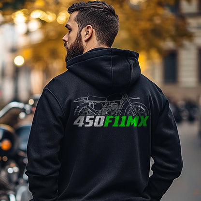 Kawasaki 450 F11MX 1973 Inspired Hoodie - Motorcycle Sweatshirt for Riders