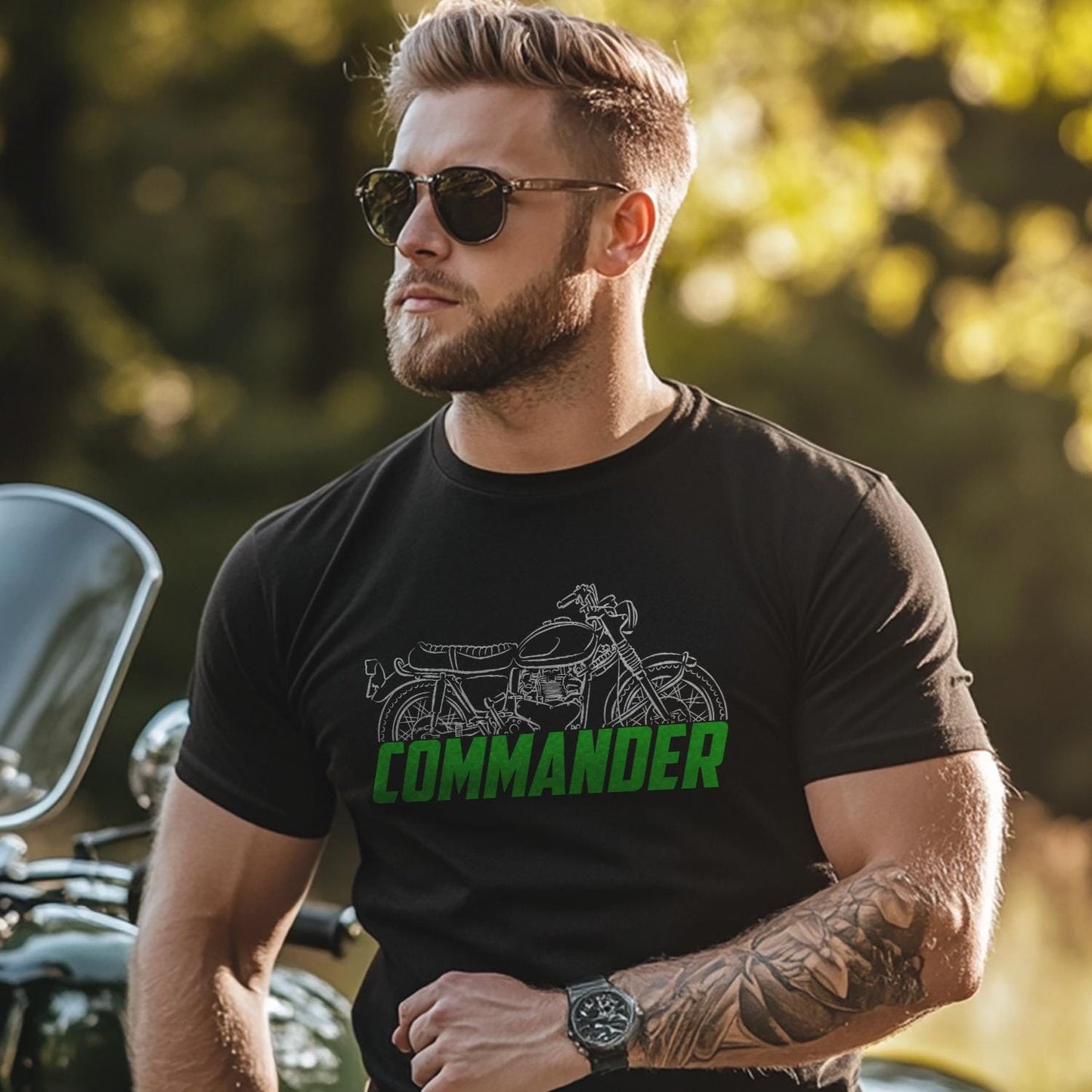 Kawasaki W2 TT & 650 Commander W2 SS T-Shirt - Motorcycle Tee Shirt for Riders