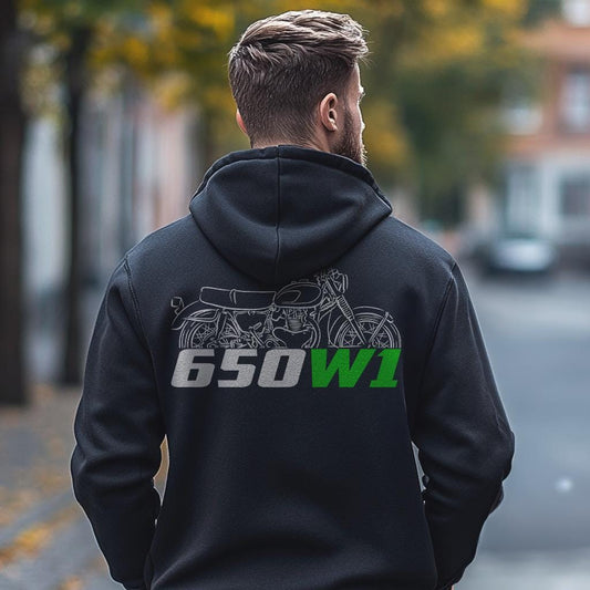 Kawasaki 650 W1 W1S W1SA & W1SS Inspired Hoodie - Motorcycle Sweatshirt for Riders