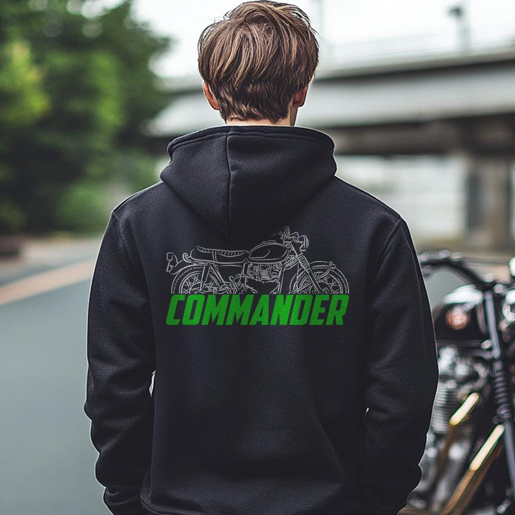 Kawasaki W2 TT & 650 Commander W2 SS Inspired Hoodie - Motorcycle Sweatshirt for Riders