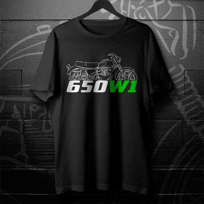 Kawasaki 650 W1 W1S W1SA & W1SS T-Shirt - Motorcycle Tee Shirt for Riders