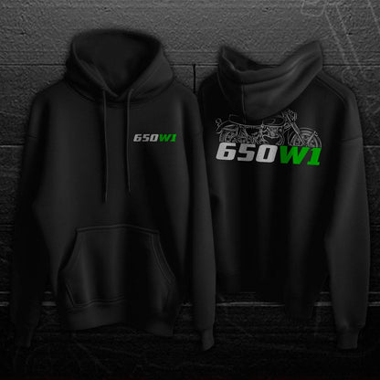 Kawasaki 650 W1 W1S W1SA & W1SS Inspired Hoodie - Motorcycle Sweatshirt for Riders