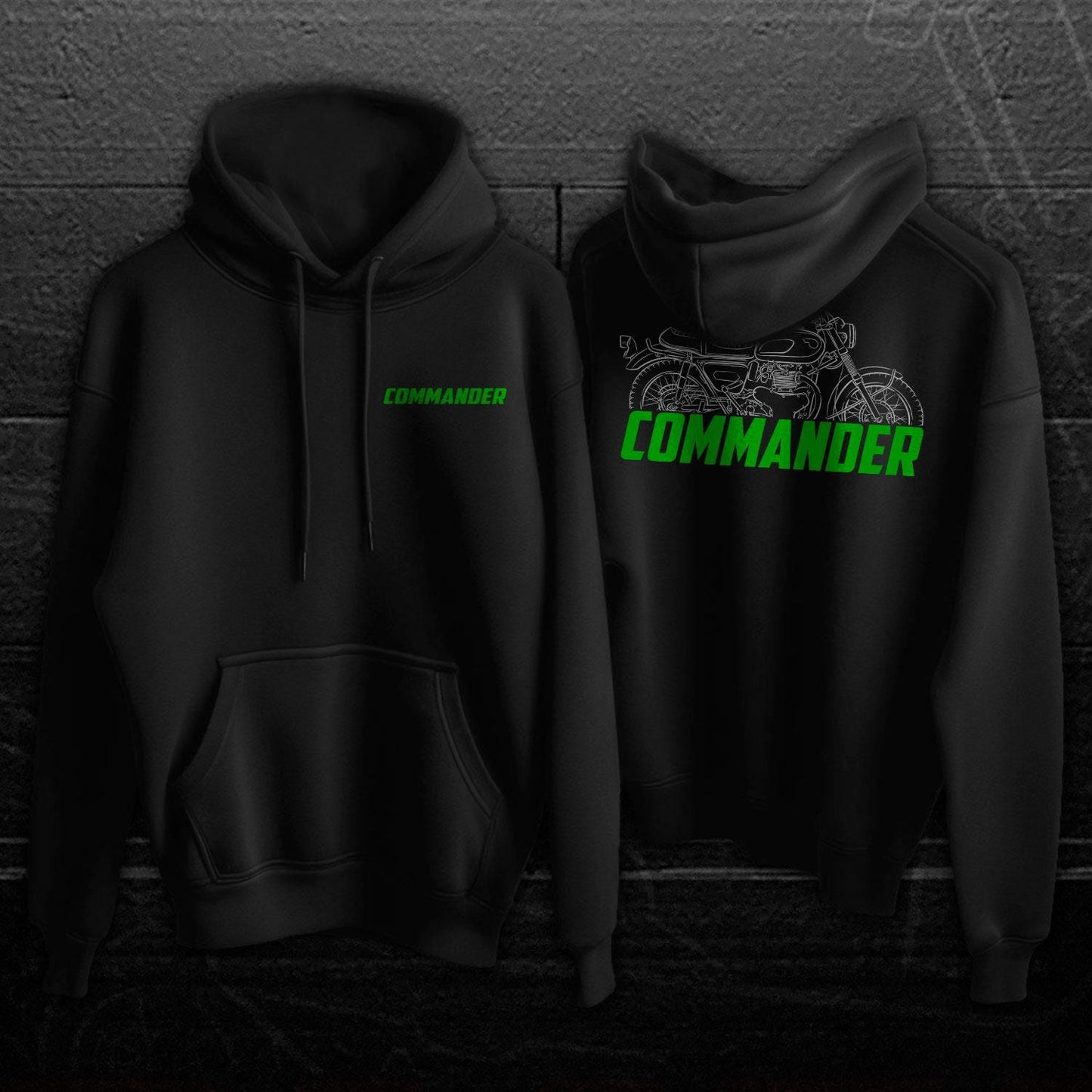 Kawasaki W2 TT & 650 Commander W2 SS Inspired Hoodie - Motorcycle Sweatshirt for Riders