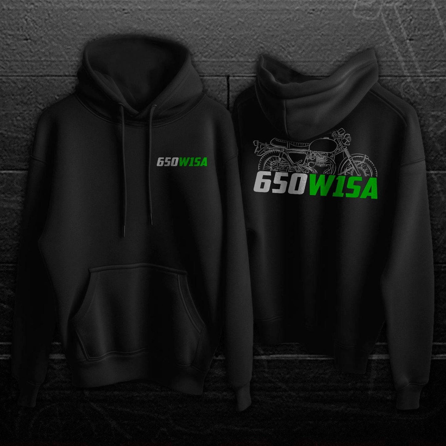 Kawasaki 650 W1 W1S W1SA & W1SS Inspired Hoodie - Motorcycle Sweatshirt for Riders