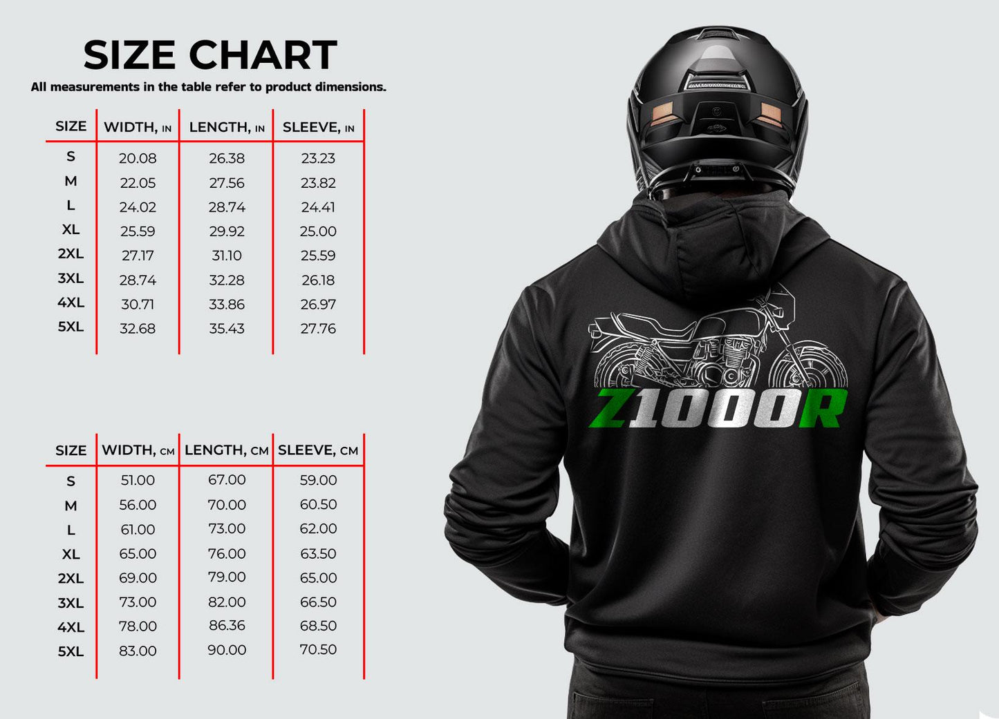 Kawasaki Z1000R Eddie Lawson Replica 1981 - 1984 Inspired Hoodie - Motorcycle Sweatshirt for Riders