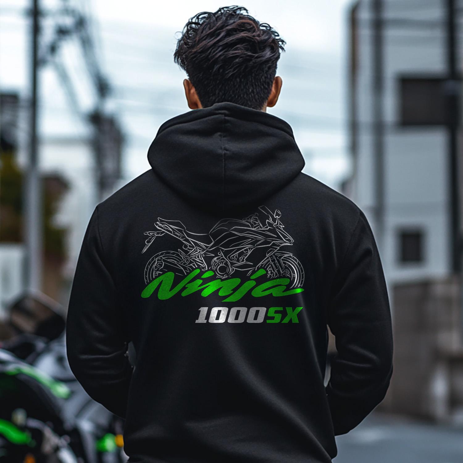 Kawasaki Ninja 1000SX Inspired Hoodie - Motorcycle Sweatshirt for Riders