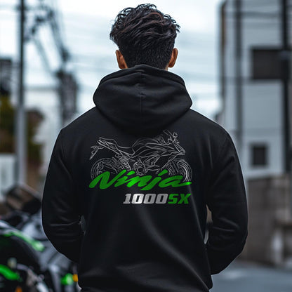 Kawasaki Ninja 1000SX Inspired Hoodie - Motorcycle Sweatshirt for Riders
