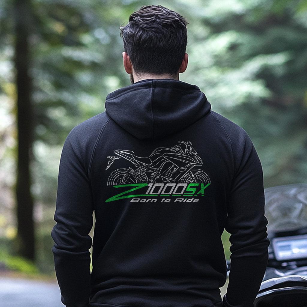 Kawasaki Z1000SX Inspired Hoodie - Motorcycle Sweatshirt for Riders