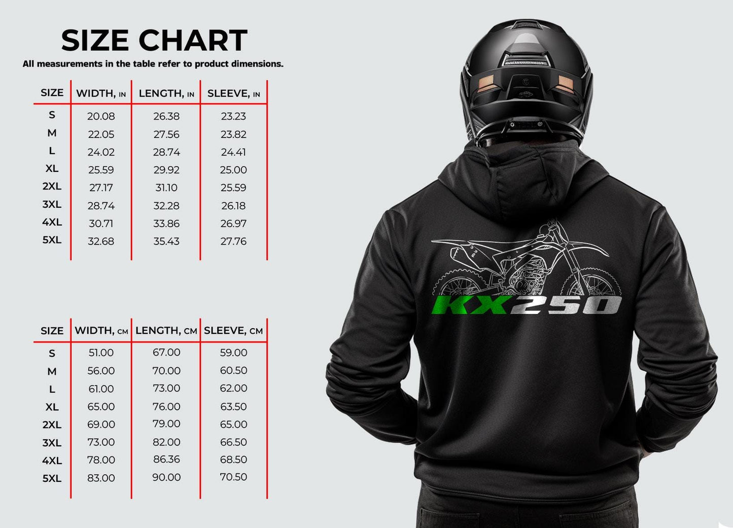 Kawasaki KX250 2020-25 Inspired Hoodie - Motorcycle Sweatshirt for Riders